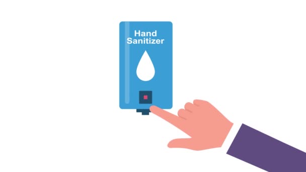 Händewaschen Mit Alkoholhaltigem Desinfektionsgel Zum Schutz Vor Viren Und Keimen — Stockvideo