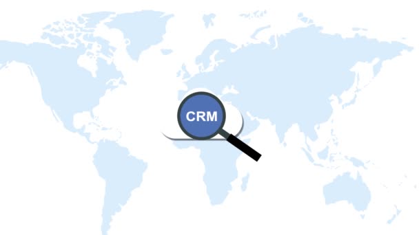 Crm Customer Relation Management Έννοια Επιχειρηματική Στρατηγική Animation — Αρχείο Βίντεο