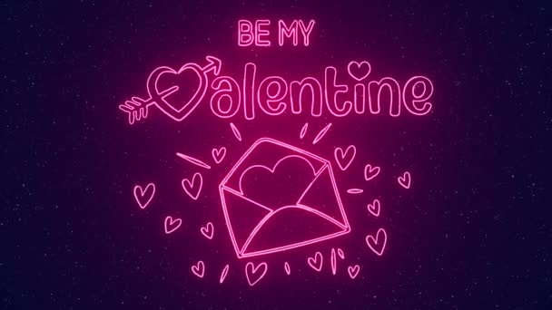 Seja Meu Dia Dos Namorados Feliz Dia Dos Namorados Fevereiro — Vídeo de Stock