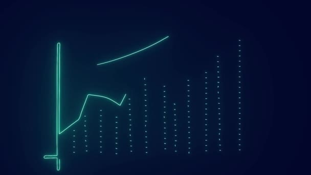 Animacja Wykresu Wzrostu Inwestycji — Wideo stockowe
