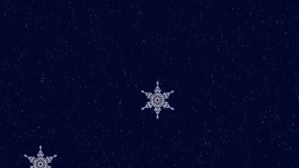 スノーフォールメリークリスマステーマハッピーフェスティバルシーズン背景アニメーション — ストック動画