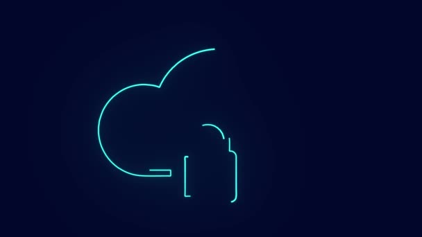 Sicurezza Dei Dati Cloud Computing Che Protegge Dati Con Tecnologia — Video Stock