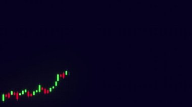 Şifreleme Para Ticaret Grafiği Mum çubuğu kâr grafiği animasyonu