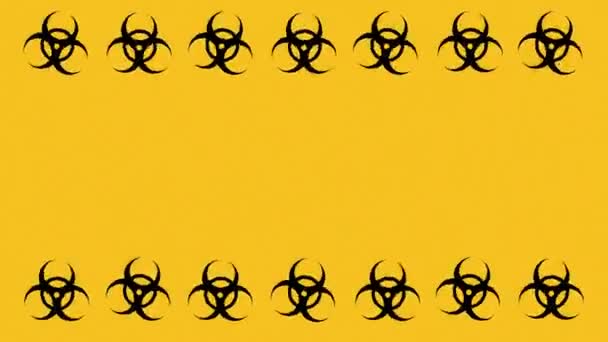 Nuklearwaffen Gefahr Chemikalienangriff Hintergrund Animation — Stockvideo