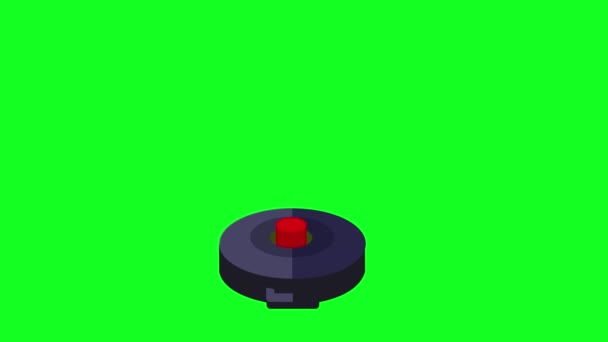 Krig Landminor Explosion Militär Bekämpa Animation Grön Skärm Bakgrund — Stockvideo