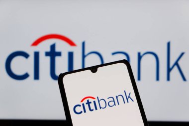 Bandung, Indonesia - September 25, 2025: In this photo illustration, Citibank logo is displayed on a smartphone.