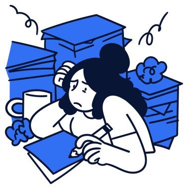 Üretken - İş akışı - İş yeri Vektör İllüstrasyonu