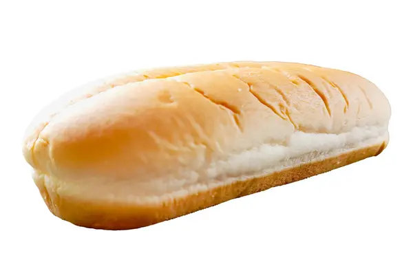 ホットドッグバンは白または透明な背景で隔離されています 朝食を食べるために迅速かつ簡単な食事や朝食 — ストック写真