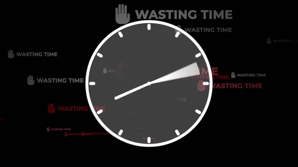 Time wasting concept, infographic representing time going quickly
