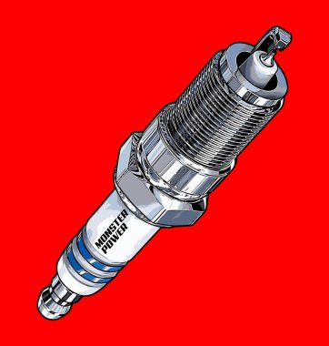 spark plug vector template for graphic design clipart