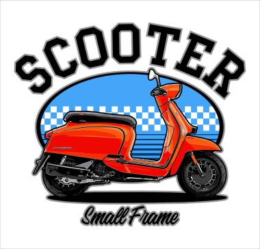 Tasarım ihtiyaçları için scooter vektör şablonu 