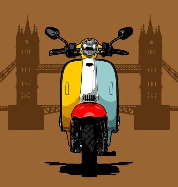 Tasarım ihtiyaçları için scooter vektör şablonu 