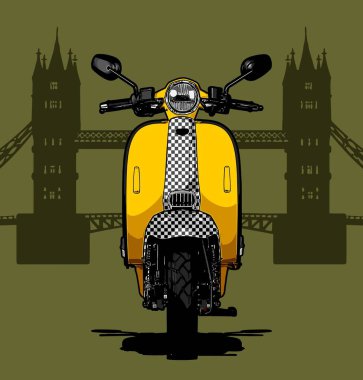 Tasarım ihtiyaçları için scooter vektör şablonu 