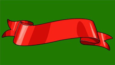 Grafik tasarımı için kurdele vektör şablonu 