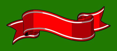 Grafik tasarımı için kurdele vektör şablonu 