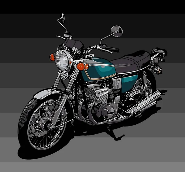 Retro Vektorová Šablona Motocyklu Pro Grafický Design — Stockový vektor