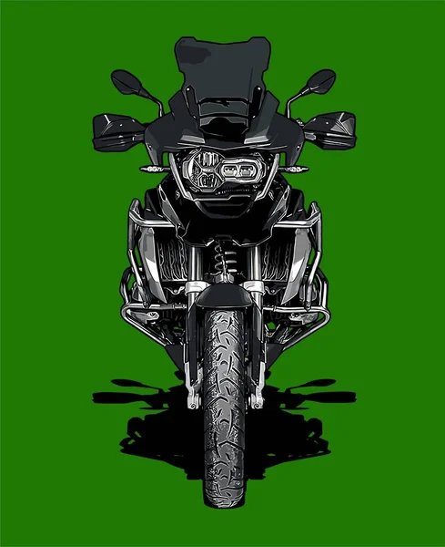 Motorfietsen Avonturenvector Template Voor Ontwerp Behoeften — Stockvector