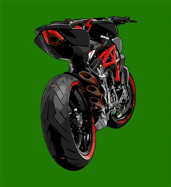 Motorrad Vektor Vorlage Für Grafikdesign Bedarf — Stockvektor