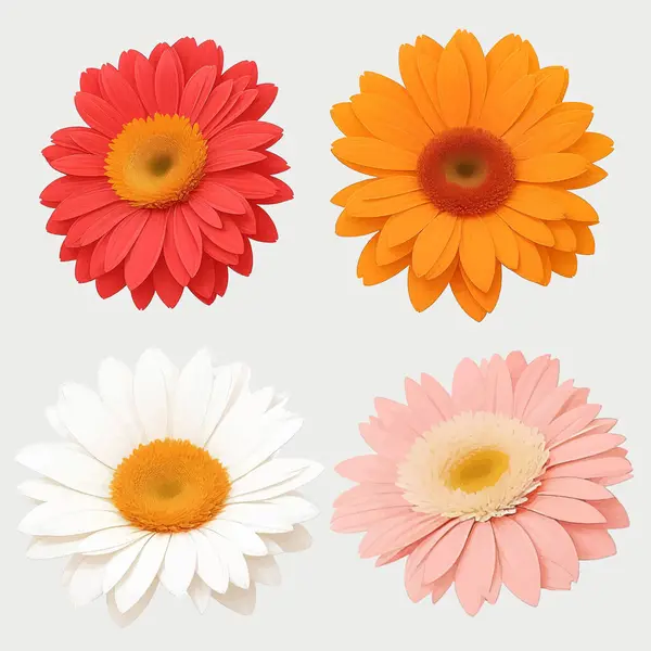 Gerbera flower, white isolated background with clipping path. Closeup. no shadows. For design. Isolated on a transparent png background.