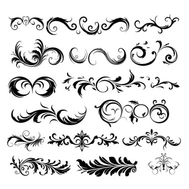 Altın sarısı çerçeve ve köşe simgesi seti. Dekoratif vintage çerçeveler ve kenarlar seti, resim için köşe çizgisi çiçekli altın fotoğraf çerçevesi, Vektör tasarım desen biçimi. kaligrafik tasarım.