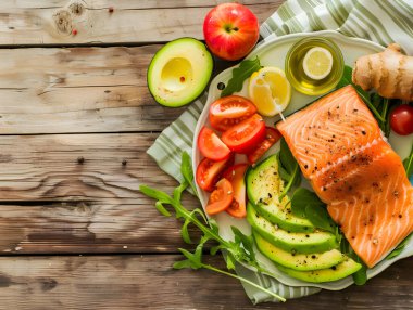 Keto diyet gıda malzemeleri seçici odaklanma sağlar. Beyin için yemek ve iyi hafıza. Ketojenik diyet öğünü sağlıklı yemek