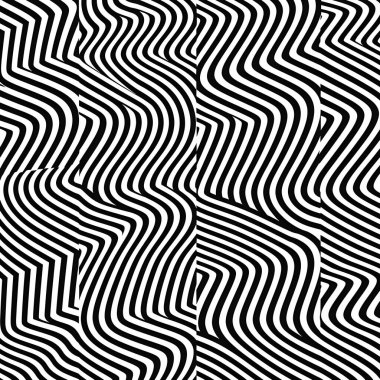 Soyut Dalga Hattı Arkaplanı. Keskin bir ok şeklinde soyut ve katı çizgilerle siyahtan beyaza geçiş. Modern desen.