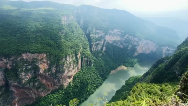 Canyon Sumidero Mexico Chiapas Nära Tuxtla Gutierrez Naturpark Och Chiapa — Stockvideo