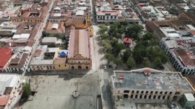 San Cristobal de las Casas Meksiko 'daki Koloni Mimarisinin Hava Aracı Çekimi