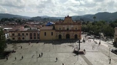 San Cristobal de las Casas Meksiko 'daki Koloni Mimarisinin Hava Aracı Çekimi
