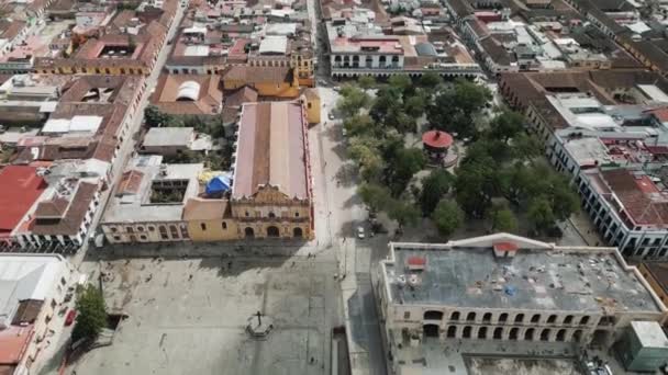 Luchtfoto Van Koloniale Architectuur San Cristobal Las Casas Mexico Travel — Stockvideo