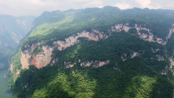 Mexico Chiapas Canyon Sumidero Resmål Antenn Utsikt Över Nationalparken — Stockvideo