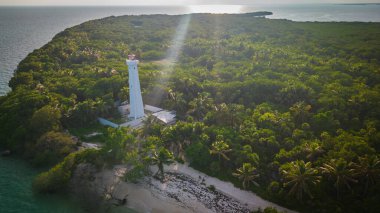 Sian Ka 'an Dünya Mirası' nın Tulum Mexico Riviera Maya 'daki doğal rezerv biyosferinin havadan görünüşü