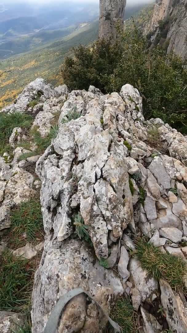 Formacja Skalna Chimenea Hadas Ogromny Fallus Kształcie Kamienia Natury Niesamowita — Wideo stockowe
