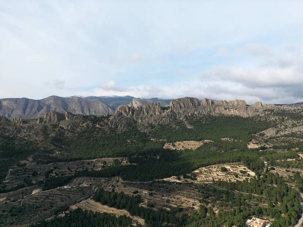 Limestone Rock Ridge Els Castellets Sella Looking Nordväst Från Puig — Stockfoto
