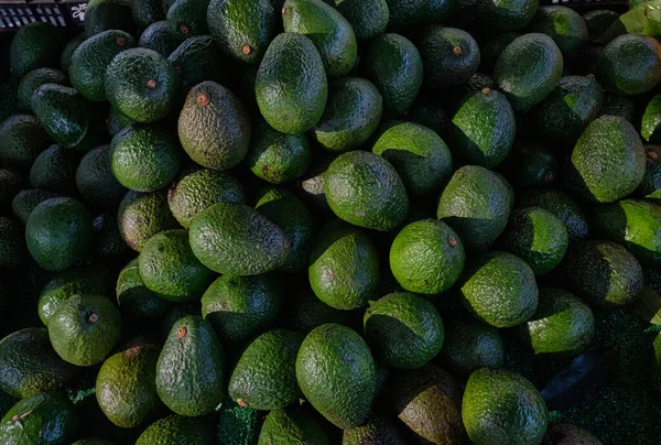 Close Avocado Large Pile Avocados Sale Farmer Market — Stock Photo, Image
