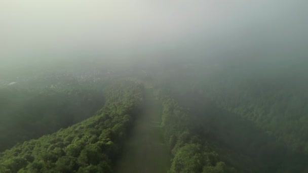 Die Karpaten Aufgenommen Durch Drohnenaufnahmen Nach Regenfällen Mit Einer Malerischen — Stockvideo