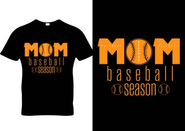 Mom Baseball season ball t-shirt design clipart