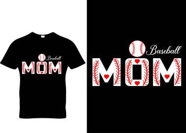 Baseball mom season sport ball t-shirt design clipart