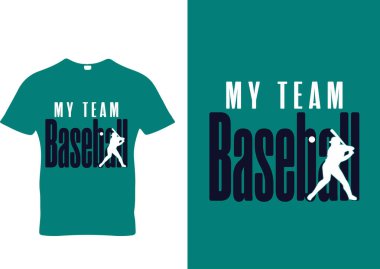 Takımım beyzbol sezonunun spor tişörtü tasarımı
