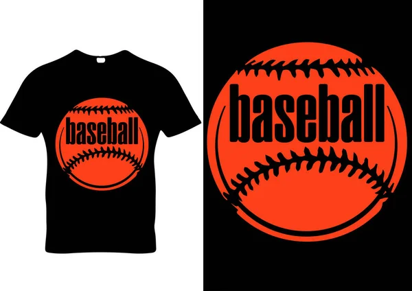 Beyzbol Sezonu Spor Topu Tişörtü Tasarımı — Stok Vektör