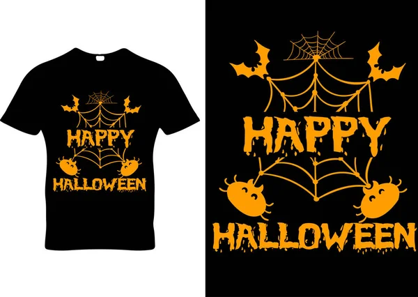 Happy Halloween Shirt Stampa Design — Vettoriale Stock