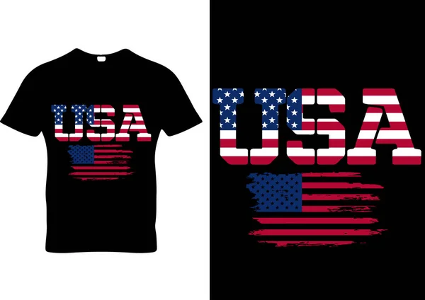 Usa Independence Day Shirt Design — Stock Vector