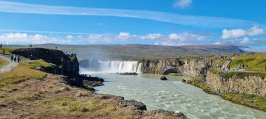 İzlanda Adası Akureyri Godafoss Şelalesi