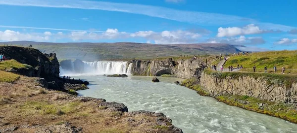 İzlanda Adası Akureyri Godafoss Şelalesi