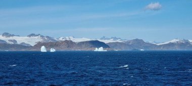 Grönland, Groenland, öl Prins Christian Sund Passage mit Eisbergen und Gletscher, Ice glacier