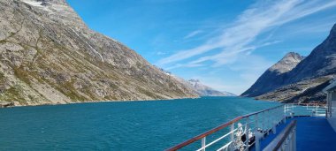 Grönland, Groenland, öl Prins Christian Sund Passage mit Eisbergen und Gletscher, Ice glacier