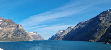 Grönland, Groenland, öl Prins Christian Sund Passage mit Eisbergen und Gletscher, Ice glacier