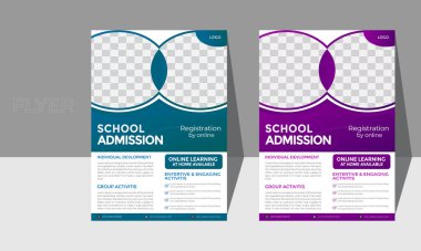 Modern eğitim broşürü tasarım şablonu