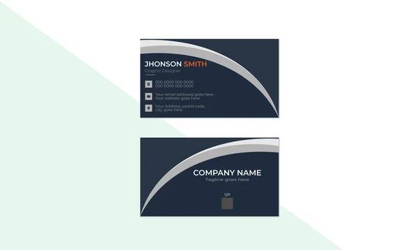 Business Card Template Design — Stock Vector