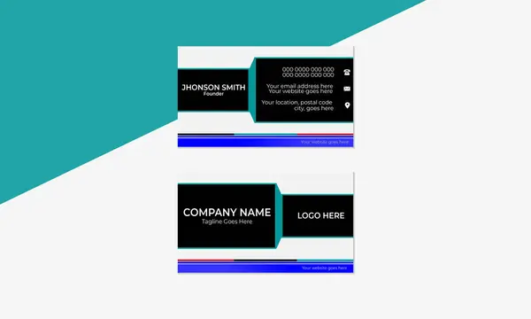 Modern Creative Business Card Design Clean Card Template — Stock Vector